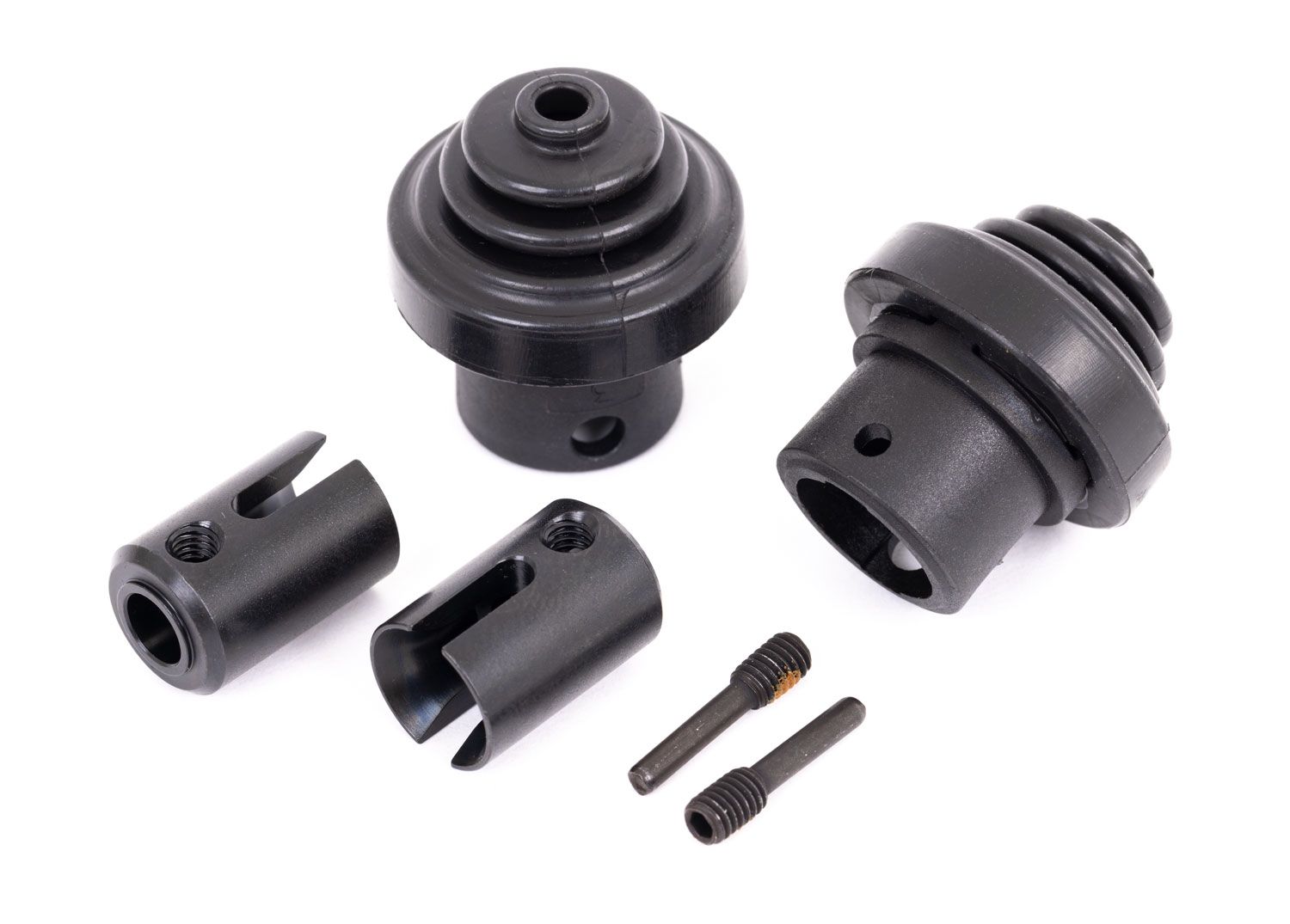 9587 - Drive cup, front or rear (hardened steel) (for differential pinion gear)/ driveshaft boots (2)/ boot retainers (2)
