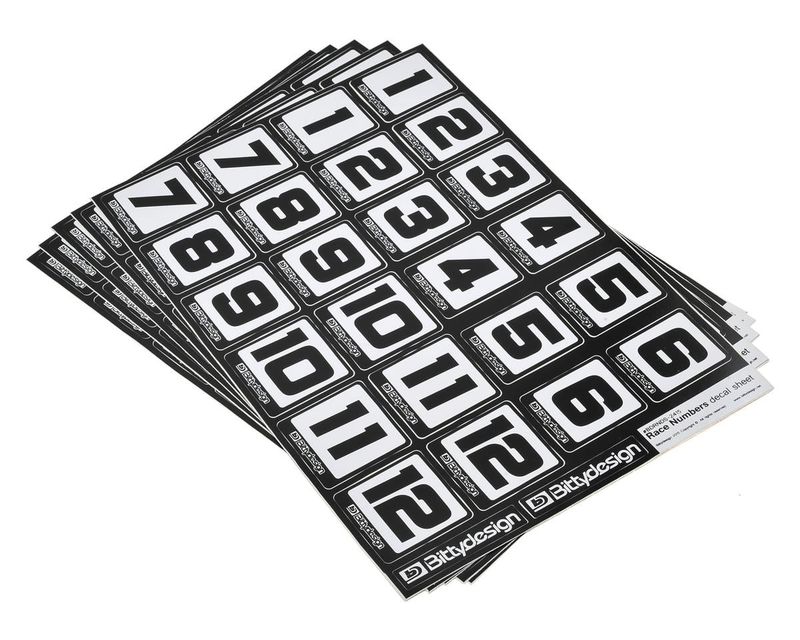BDYRNDS-2415-MP Bittydesign Race Number Decal Sheet (Medium Pack - 5 Sheet)
