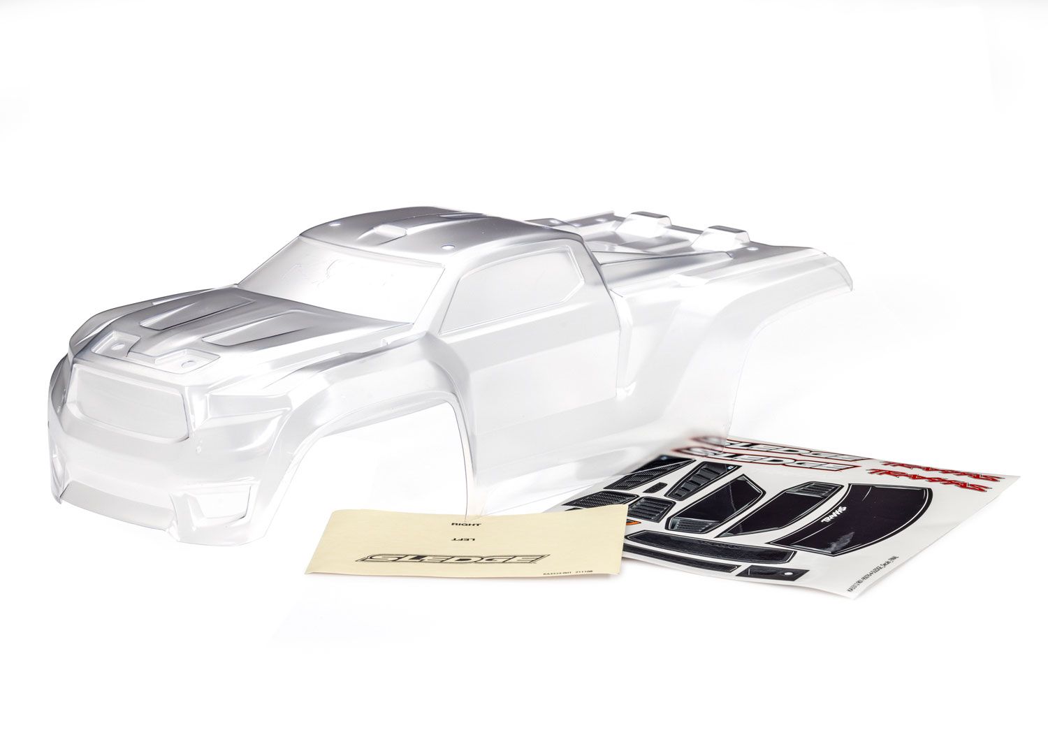 9511 - Body, Sledge™ (clear, requires painting)/window, grille, lights decal sheet