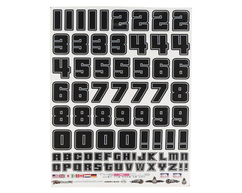 FBR1DECLIB455 Firebrand RC Numb3Rs 2 Liberty Decal Set (Black w/Silver Outlines)