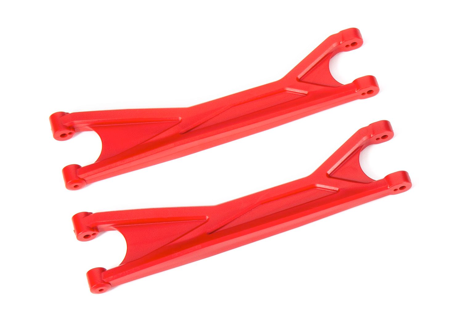 7892R - Suspension arms, upper, red (left or right, front or rear) (2) (for use with #7895 X-Maxx® WideMaxx® suspension kit)