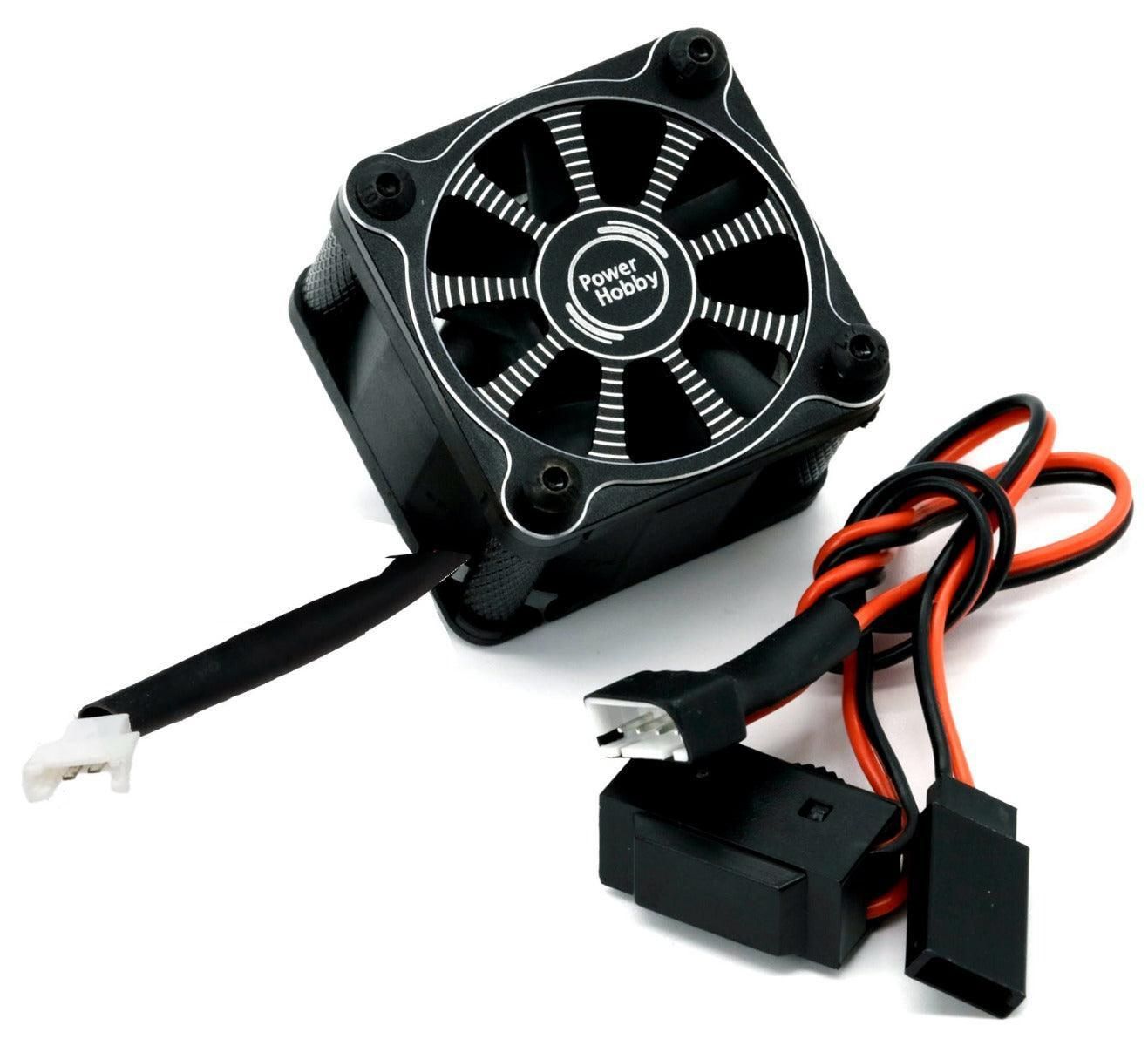 PHF117-Black Powerhobby Twister Castle Mamba XLX ESC High Speed Aluminum Cooling Fan Black