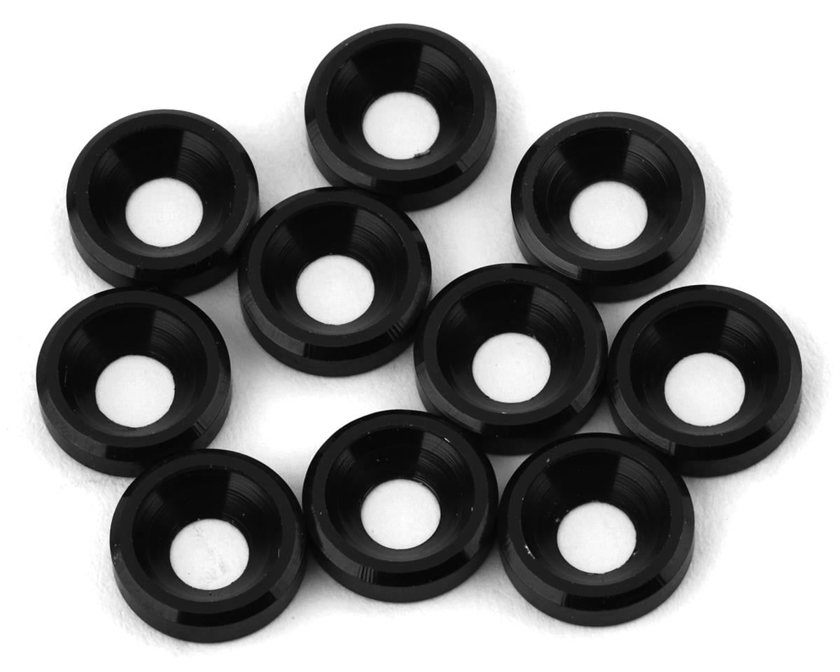 VFD0040-0005 V-Force Designs 3mm Countersunk Washers (Black) (10)
