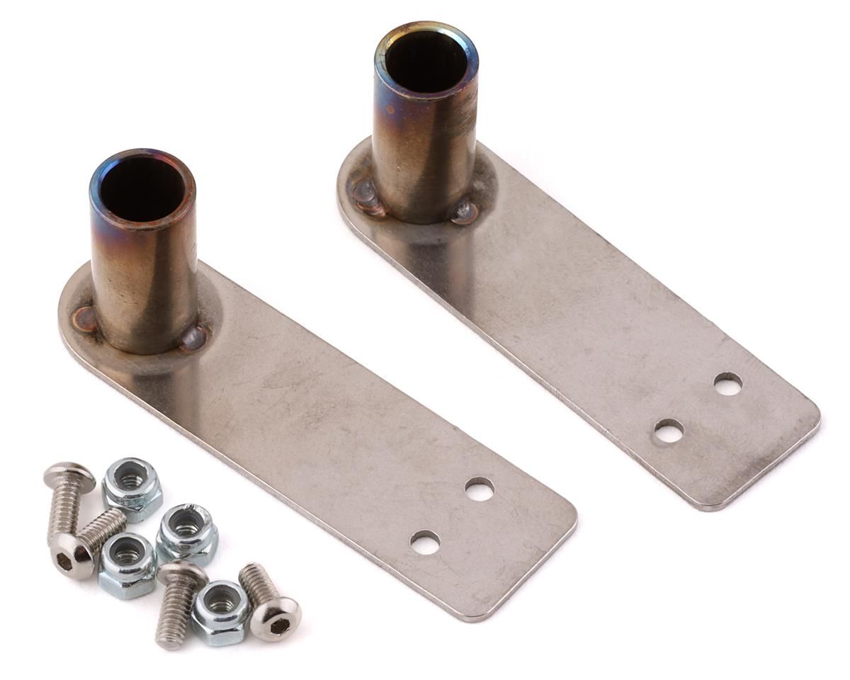 YA-0630 Yeah Racing 1/10 Stainless Steel Exhaust Tips (Silver) (2)