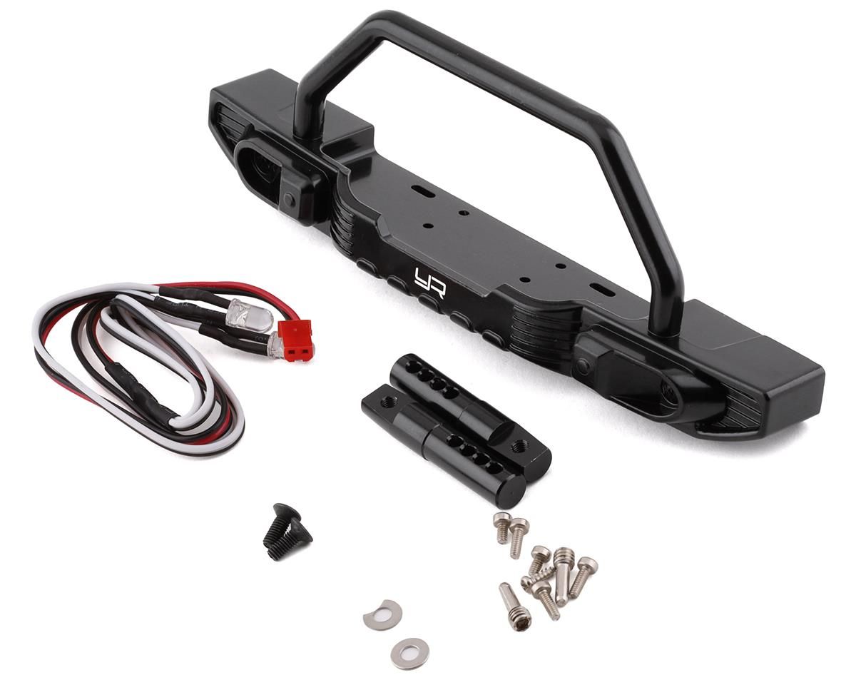 YEA-AXSC-035 Yeah Racing Axial SCX10 III Aluminum Front Bumper Bar w/LED Set (Black)