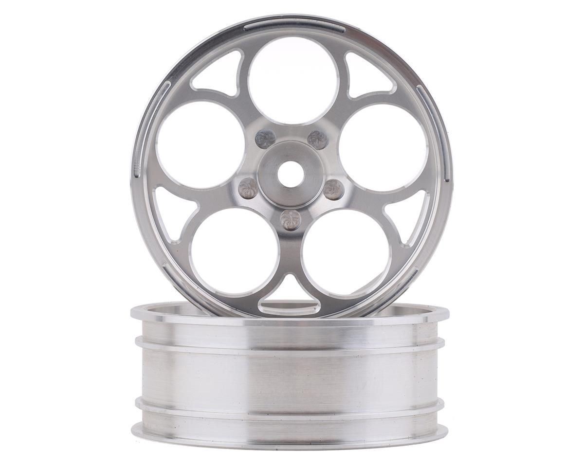 SSD00477 SSD RC 5 Hole Aluminum Front 2.2” Drag Racing Wheels (Silver) (2)