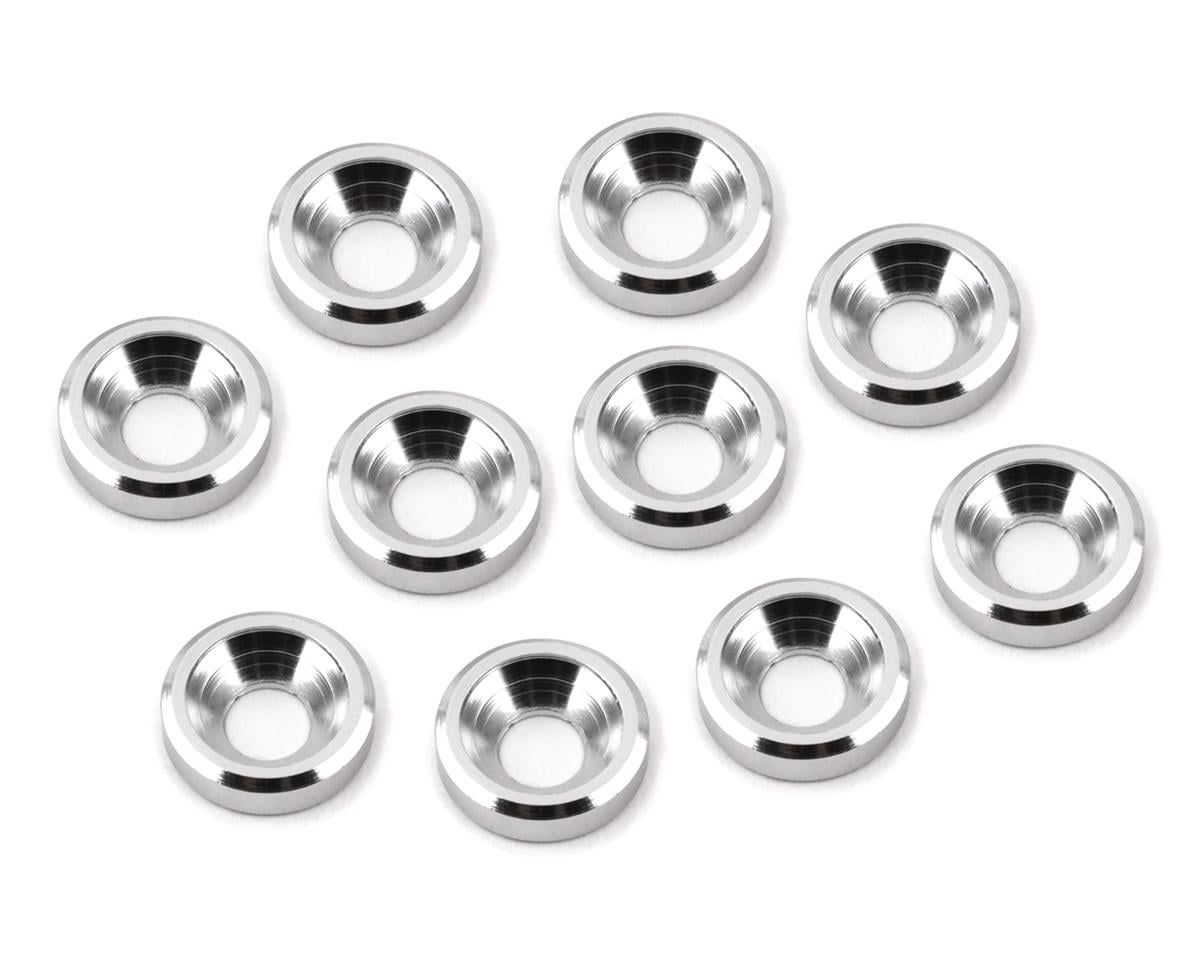 VFD0040-0004 V-Force Designs 3mm Countersunk Washers (Silver) (10)