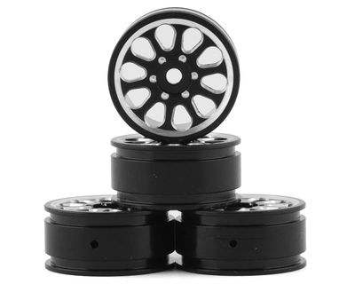 SAMSCX24-6069-BK Samix SCX24 Aluminum 1.0" Wheel Set (Black) (4)