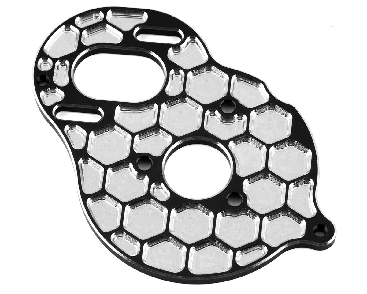 JCO2910-2 JConcepts DR10/SR10 +2 Aluminum "Honeycomb" Motor Plate (Black)