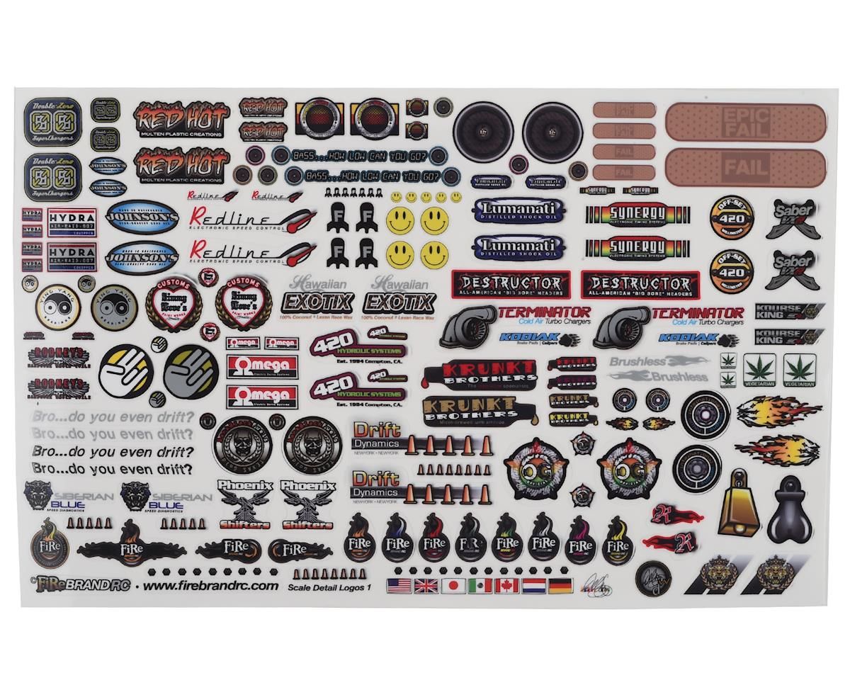 FBR1SCDTL805 Firebrand RC Sponsor Logos 1A (6x10")