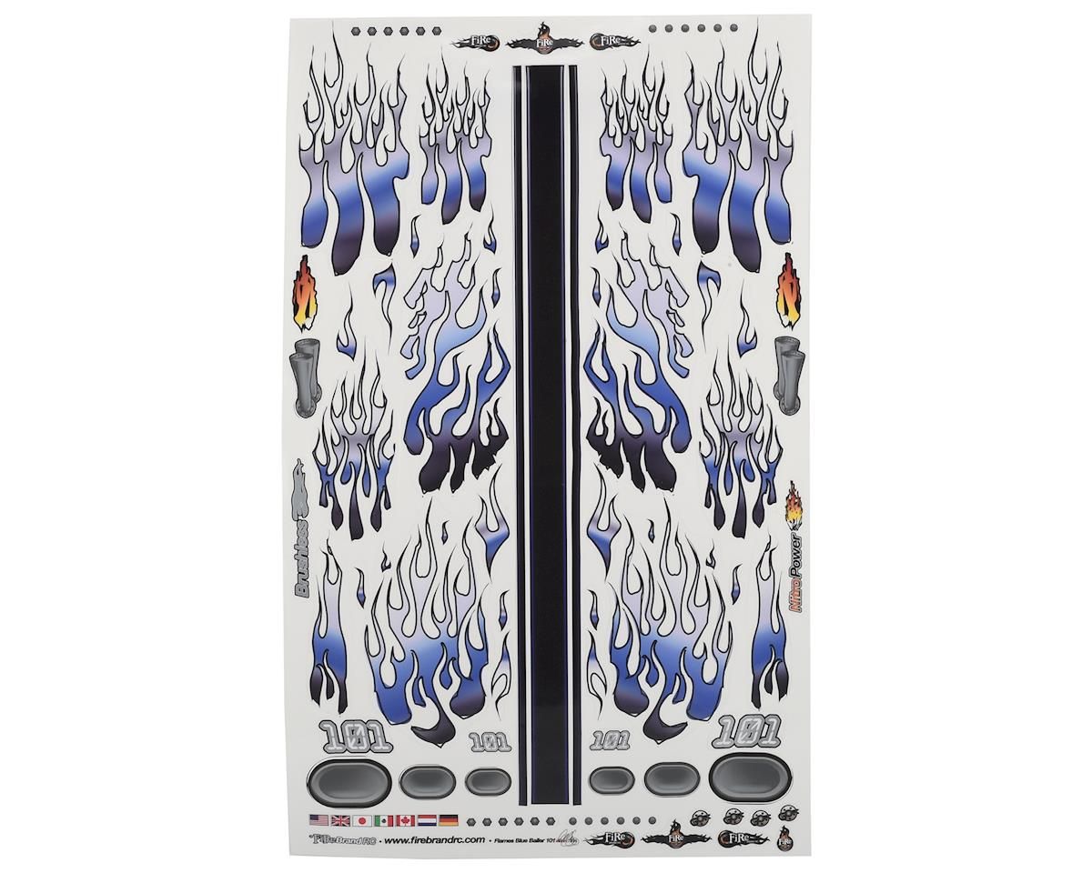 FBR1DECFLB481 Firebrand RC Flames Ballers Decal Sheet (Blue) (8.5x14")