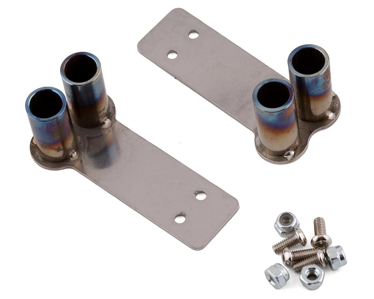 YA-0629 Yeah Racing 1/10 Stainless Steel Dual Exhaust Tips (2) (Silver)