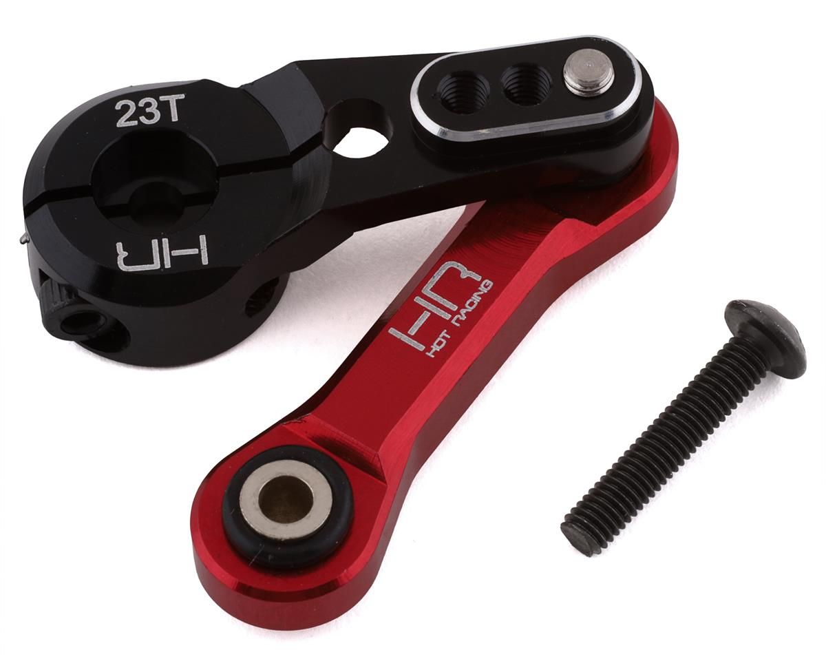 AON48SH23 Hot Racing Arrma 6S Aluminum Fixed Link Steering Servo Arm (Black) (23T)
