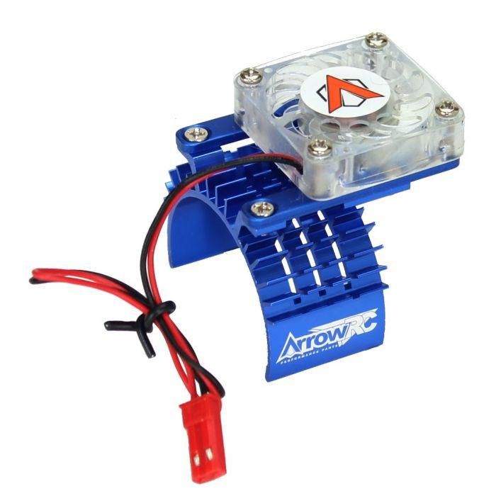 ARC1004-Blue Aluminum Motor Heatsink Cooling Fan Traxxas Slash Stampede Rustler Bandit Blue