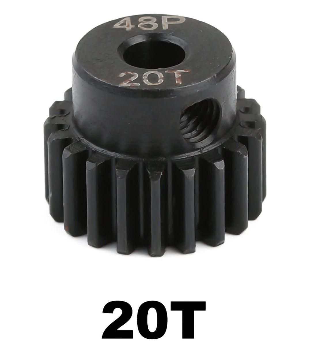 48P5MM20T Powerhobby Hardened Steel 48P 5MM 20T Pinion Gear