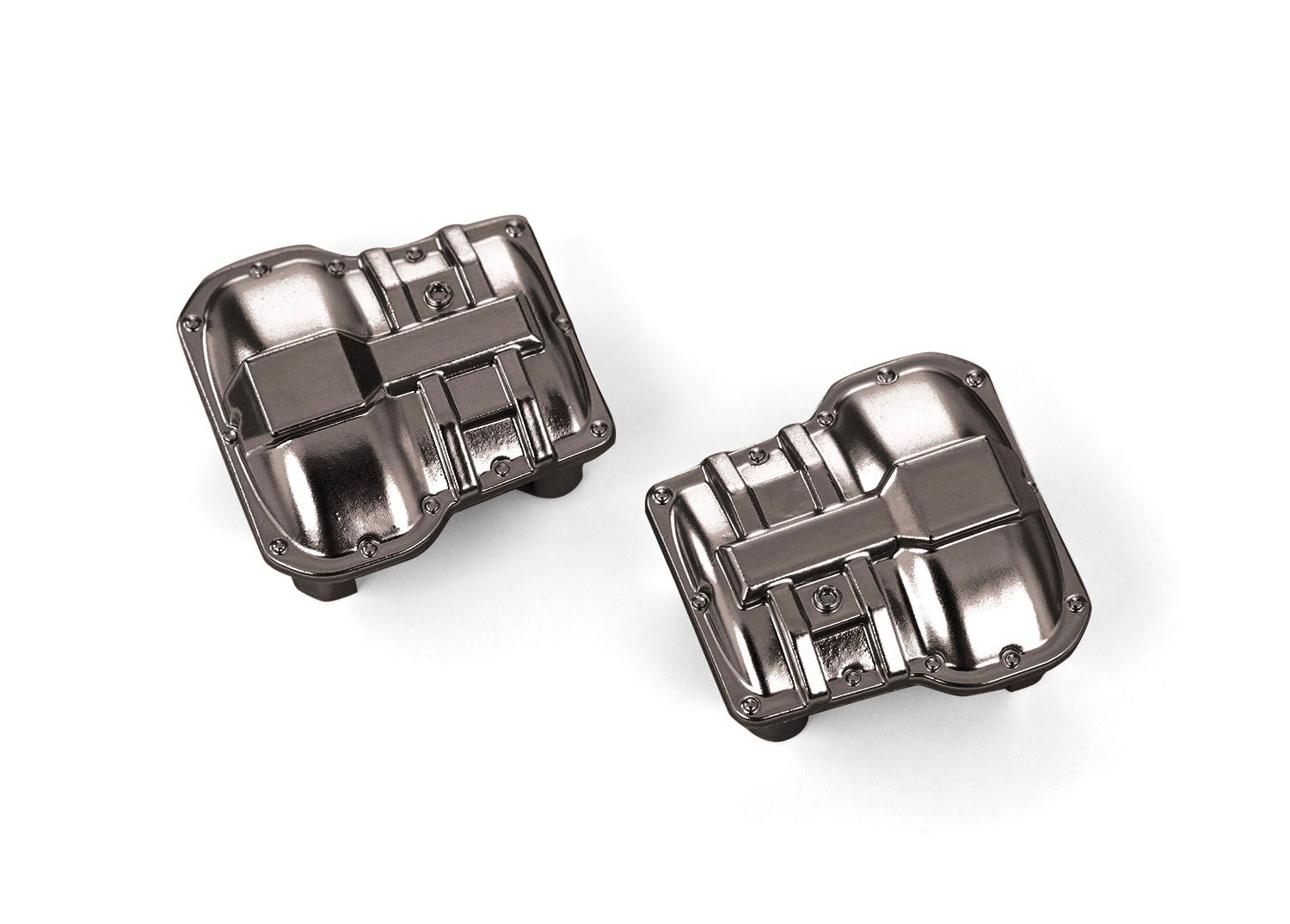 9738-BLKCR - Axle cover, front or rear (black chrome) (2)
