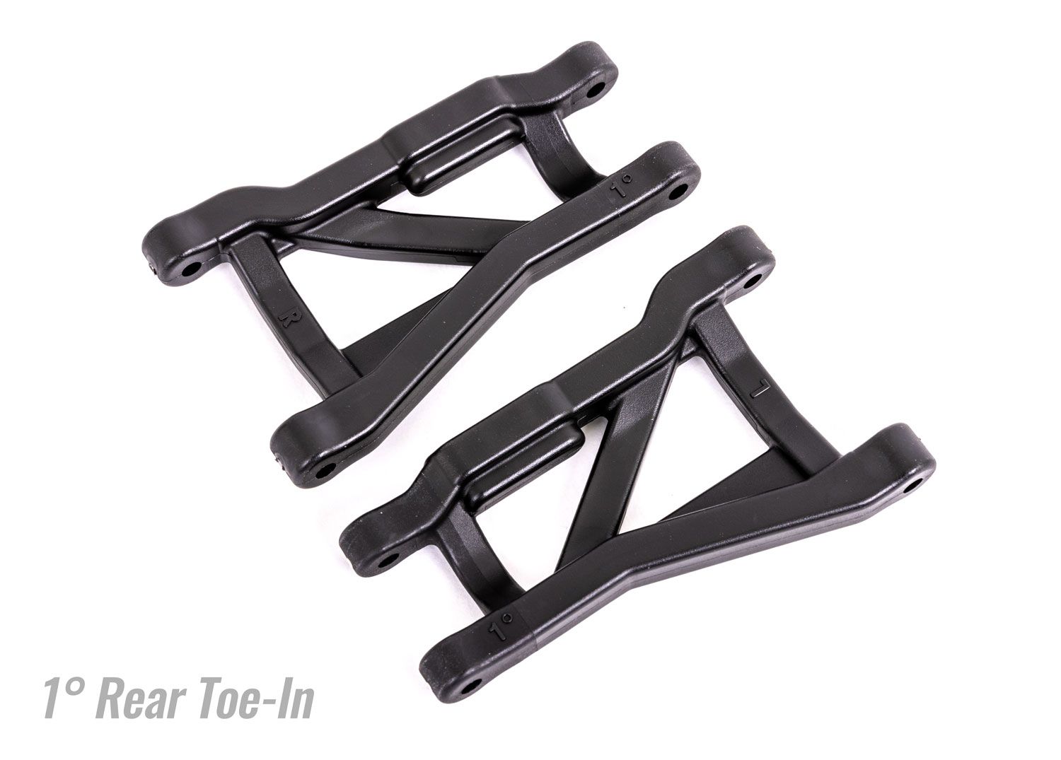 9431 - Suspension arms, black, rear (left &amp; right), heavy duty, 1° toe angle (2)