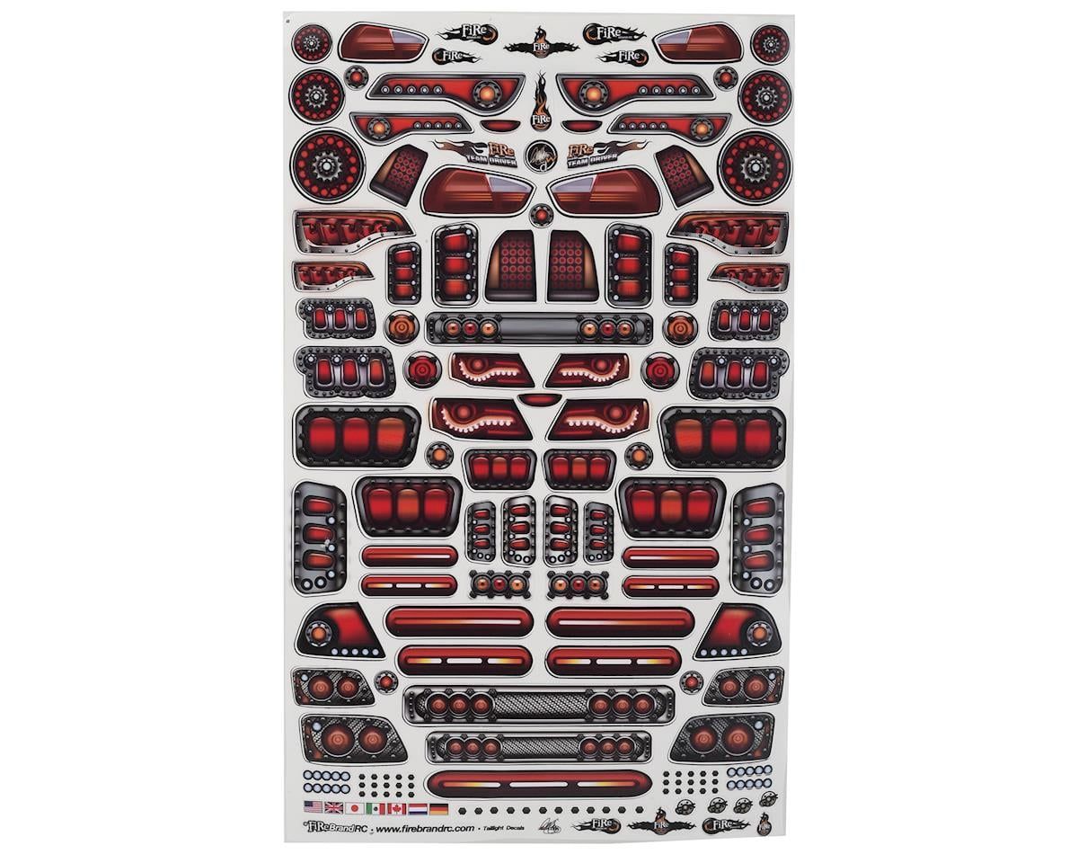 FBR1DECTLL221 Firebrand RC Tail Lights Multi-Fit Decal Sheet (8.5x14")