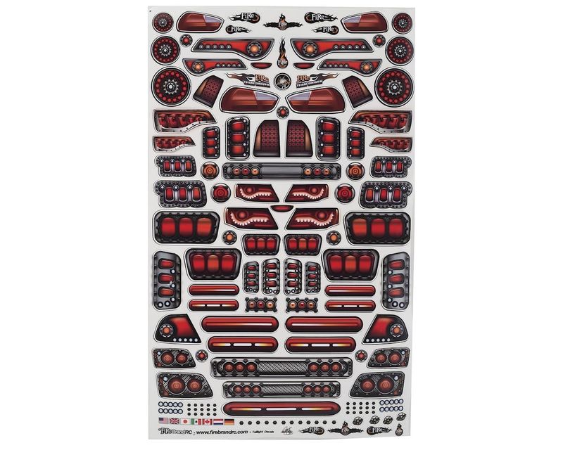 FBR1DECTLL221 Firebrand RC Tail Lights Multi-Fit Decal Sheet (8.5x14")