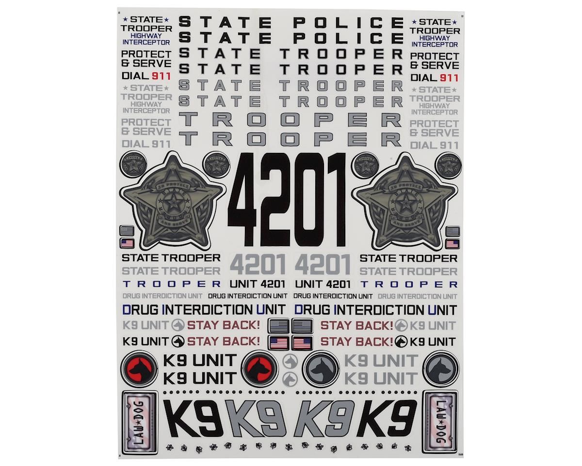 FBR1DECSTA066 Firebrand RC State Trooper Decal Sheet (8.5x11")