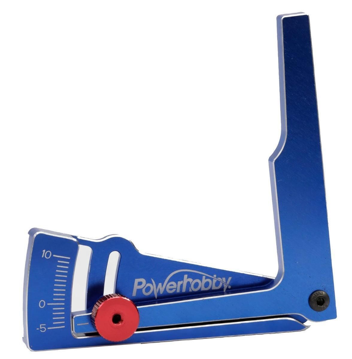 PHT012-Blue Powerhobby Aluminum Camber Gauge 85mm RC On Road Car Blue