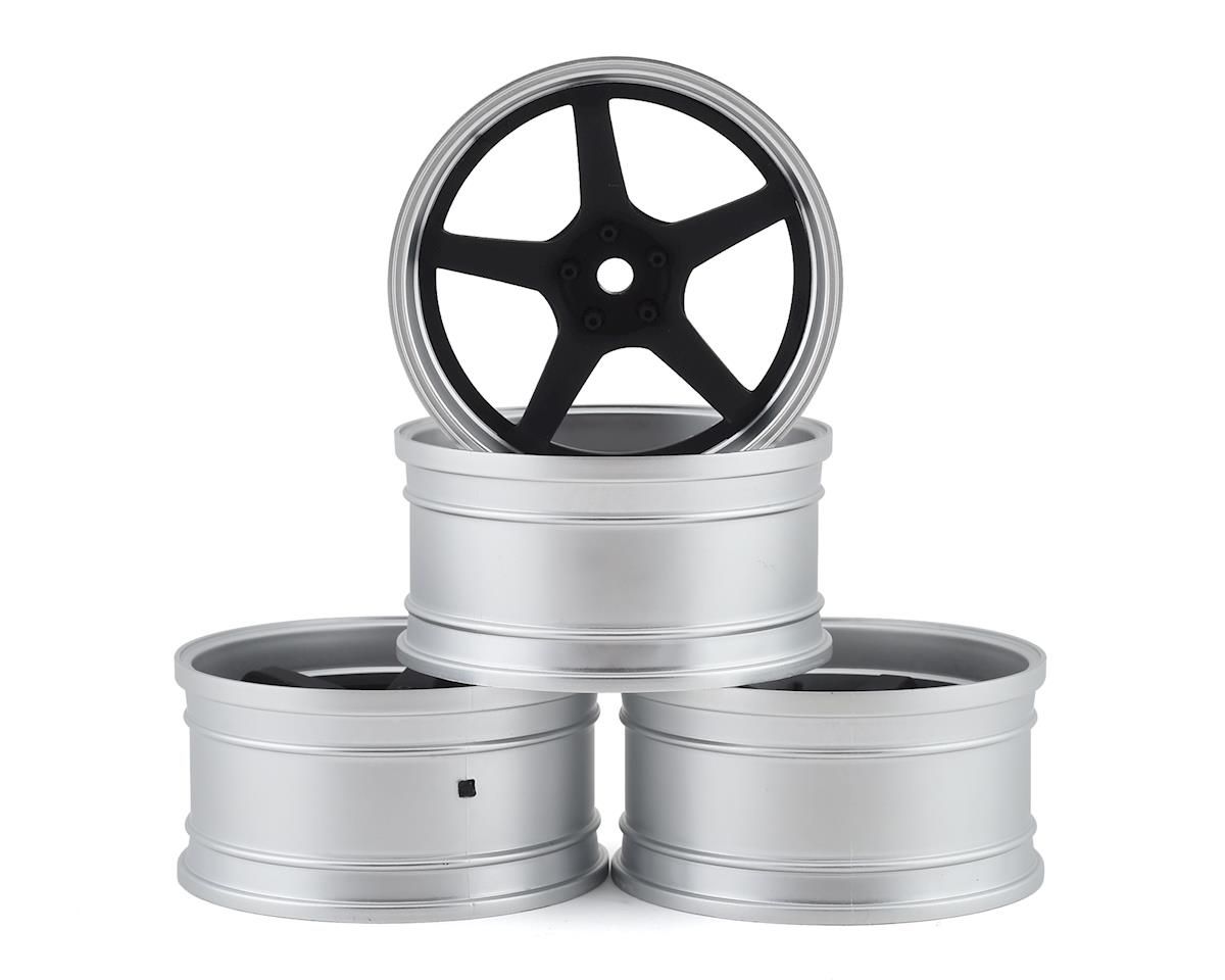 MXS-832110FBK MST GT Wheel Set (Matte Silver/Black) (4) (Offset Changeable)