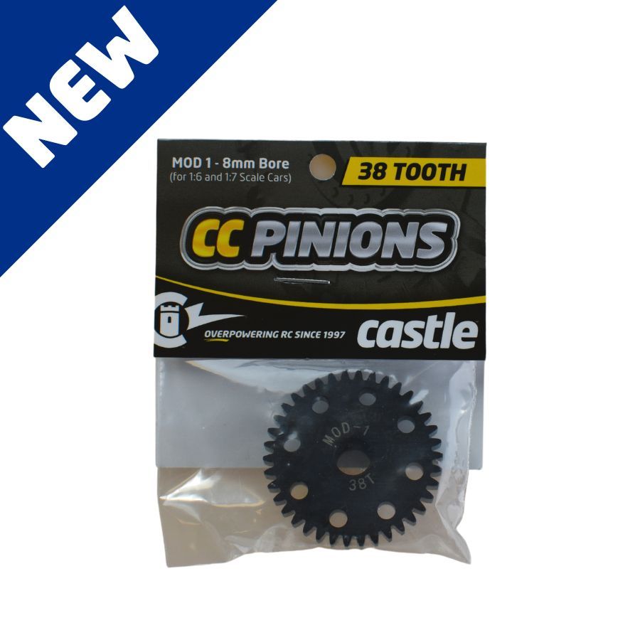 CSE010006535 Castle Creations Mod 1 Pinion Gear w/8mm Bore (38T)