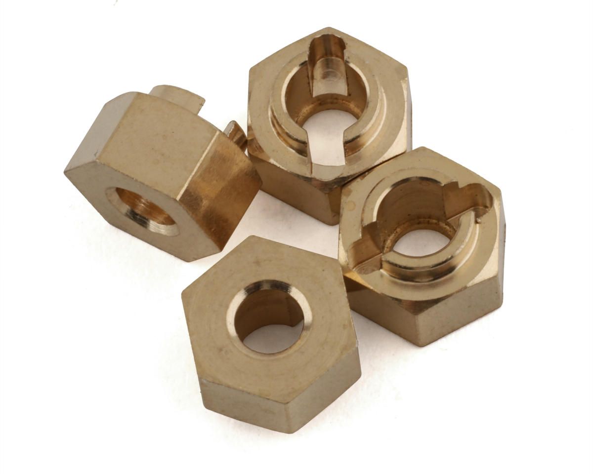 YEA-TR4M-005GD Yeah Racing Traxxas TRX-4M Brass Hex Adapters (4)