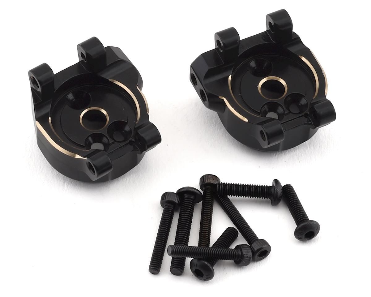 SAMTRX4-4064 Samix Traxxas TRX-4 Brass Rear Hub Carriers (Black) (2)