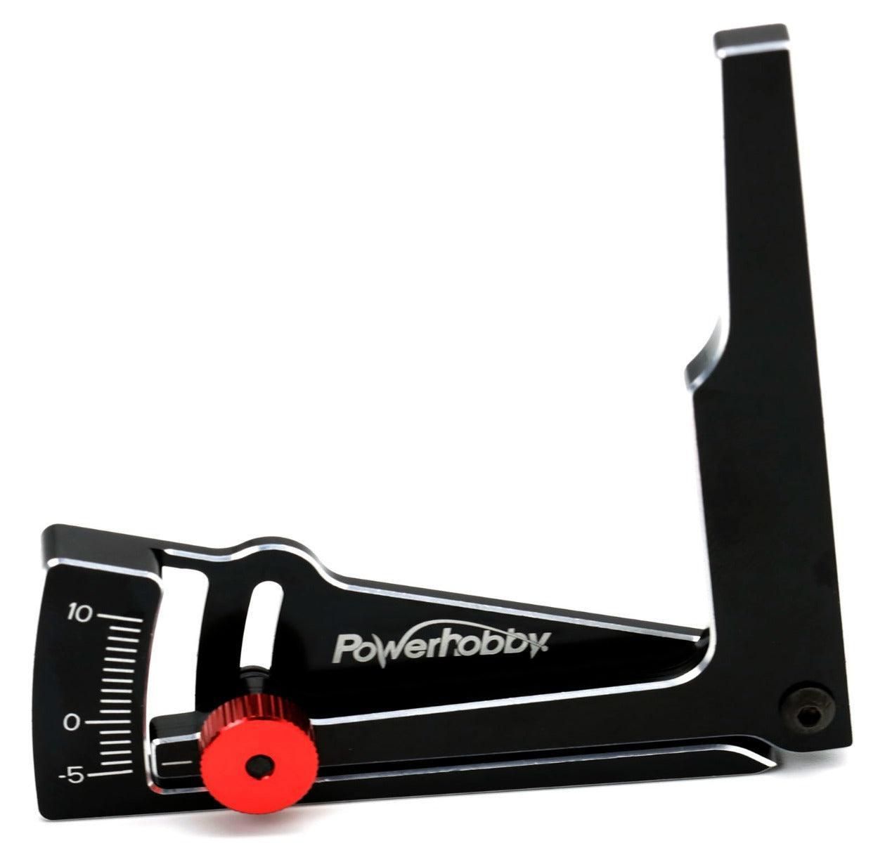 PHT012-Black Powerhobby Aluminum Camber Gauge 85mm RC On Road Car Black