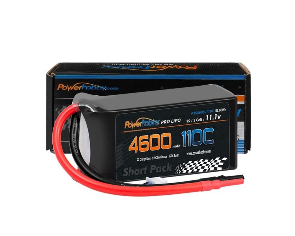 Powerhobby 3S 11.4V 4600mah 110C-220C Short Drag Racing Lipo Battery