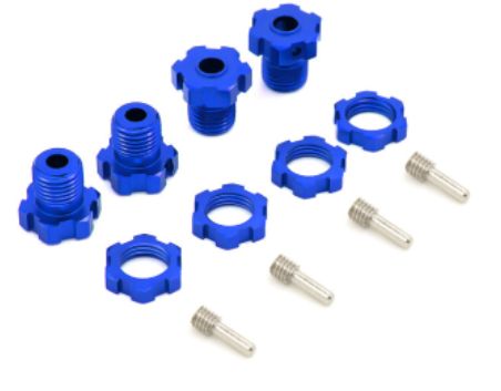 PHBPHTRX450 Powerhobby 17mm Splined Wheel Hub Set FITS Traxxas E-Max Revo Summit T-Maxx Blue
