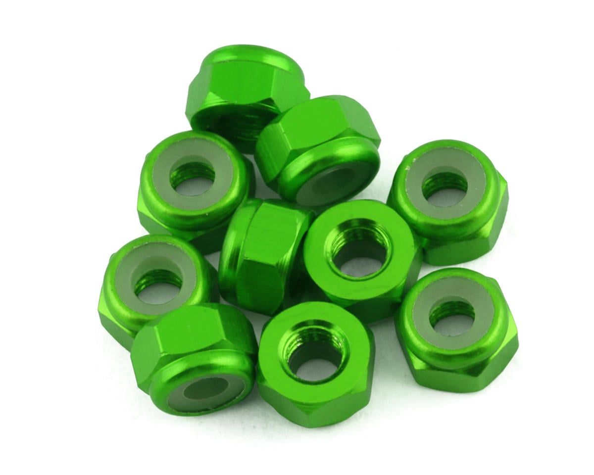 DRC-0750.8 DragRace Concepts 3mm Aluminum Lock Nuts (Green) (10)