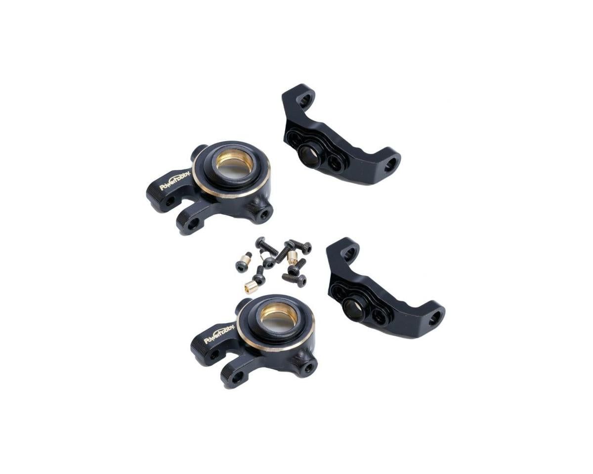PHB5208  Powerhobby Brass C Hub &amp; Steering Knuckles Traxxas TRX-4M Defender / Bronco