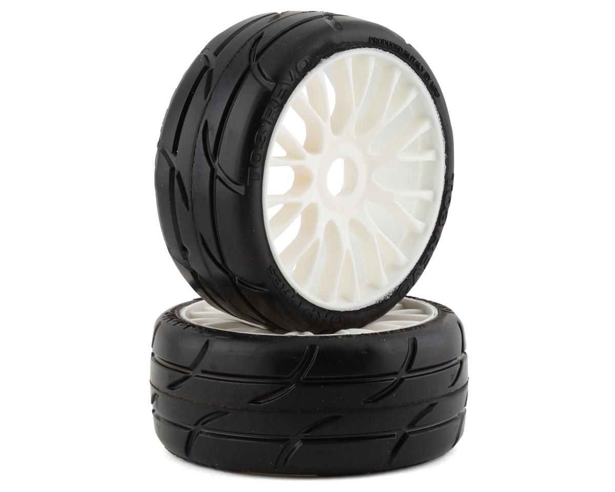 GRPGTJ03-XB1 GRP Tires GT - TO3 Revo Belted Pre-Mounted 1/8 Buggy Tires (White) (2) (XB1) w/RIGID Wheel