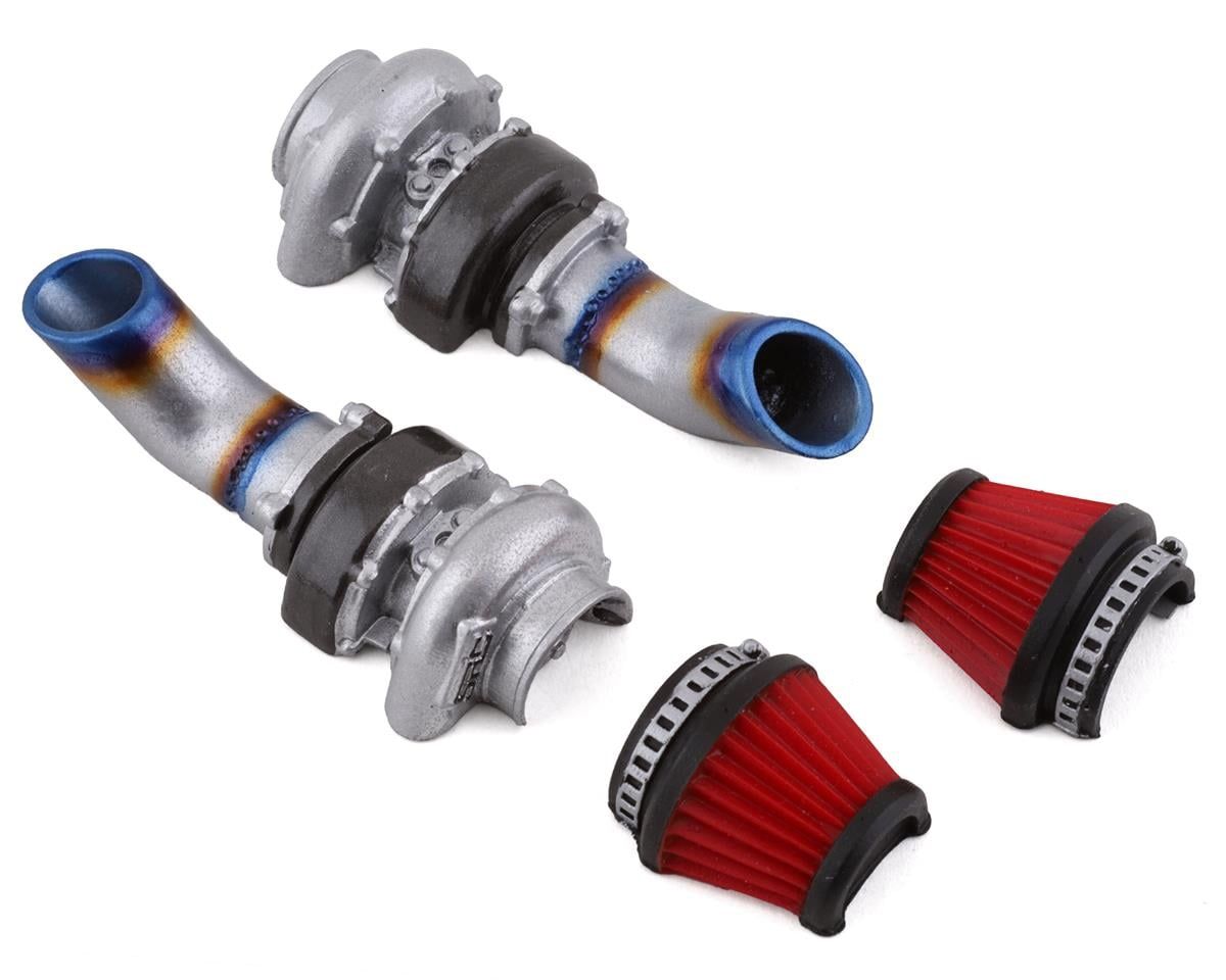 SDW-DUALTURKIT Sideways RC Scale Drift Dual Half Turbo Kit w/Cone Filter (2) (Red)