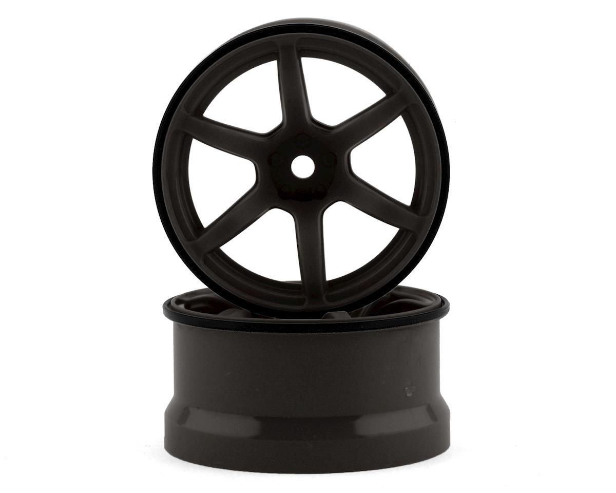 * Yokomo 12mm Hex Racing Performer High Traction RWD Drift Wheels (Titanium) (2) (6mm Offset)