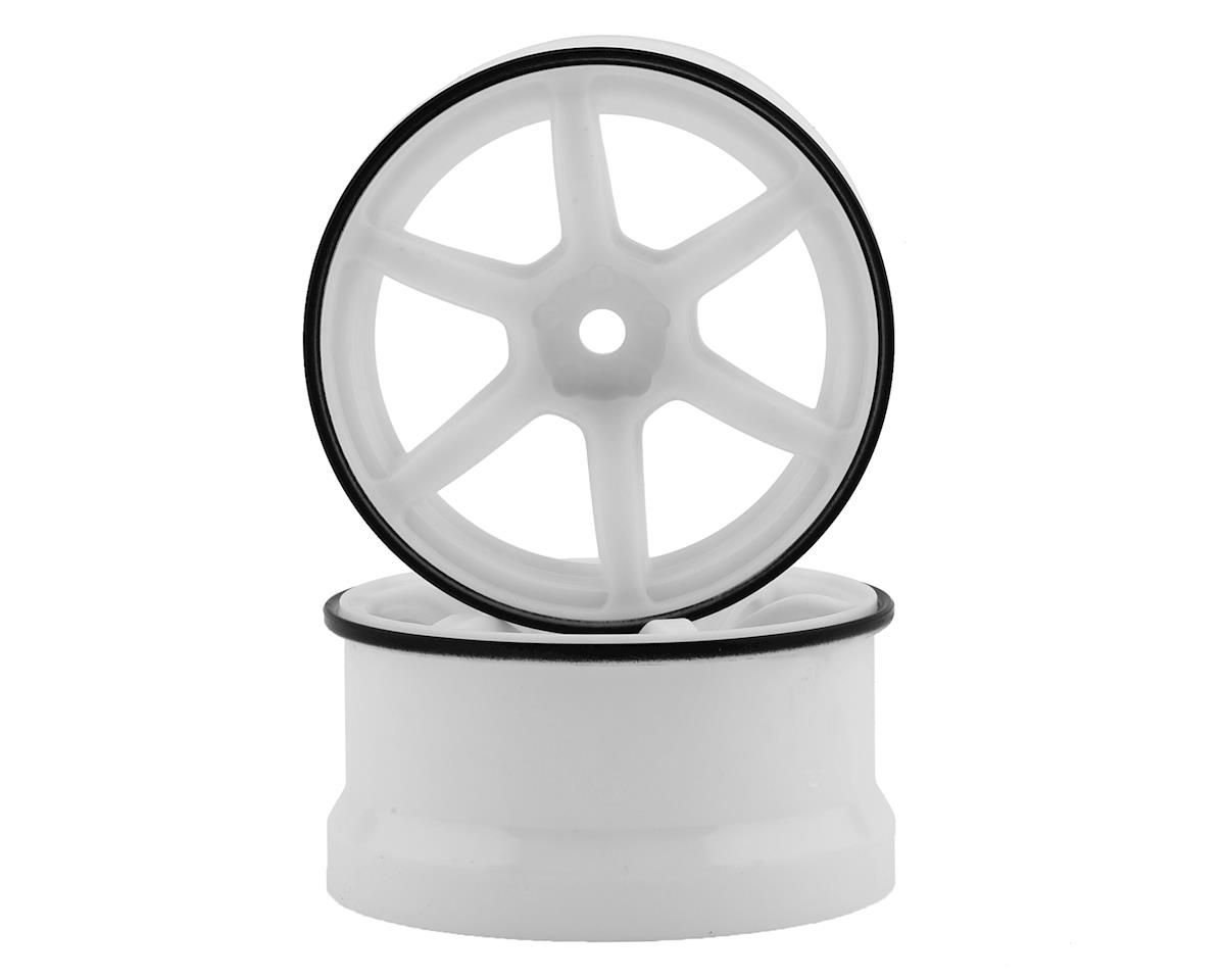 * RP-6313W6A Yokomo 12mm Hex Racing Performer High Traction RWD Drift Wheels (White) (2) (6mm Offset)
