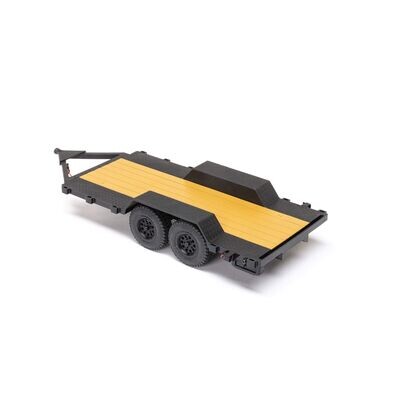 AXI00009 SCX24 Flat Bed Vehicle Trailer with LED Taillights:1/24th