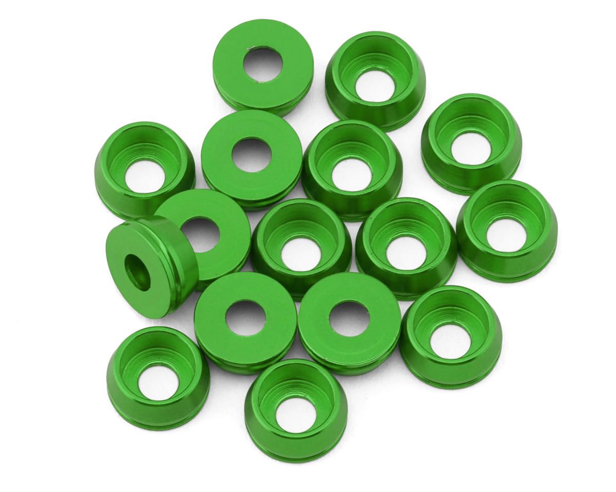TBR-6061CHWKITG Team Brood 3mm 6061 Aluminum Cap Head Washer (Green) (16)