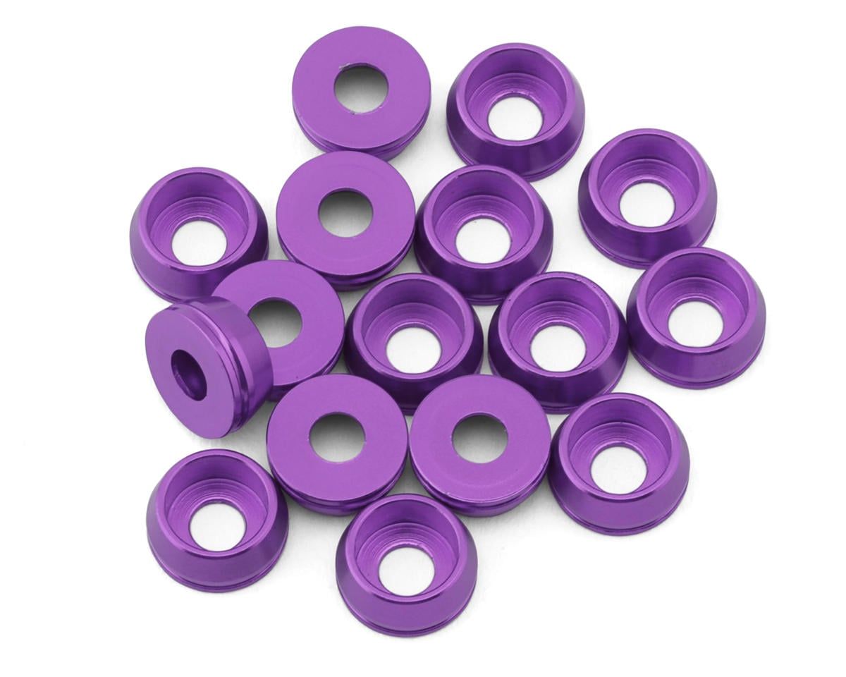 TBR-6061CHWKITP Team Brood 3mm 6061 Aluminum Cap Head Washer (Purple) (16)