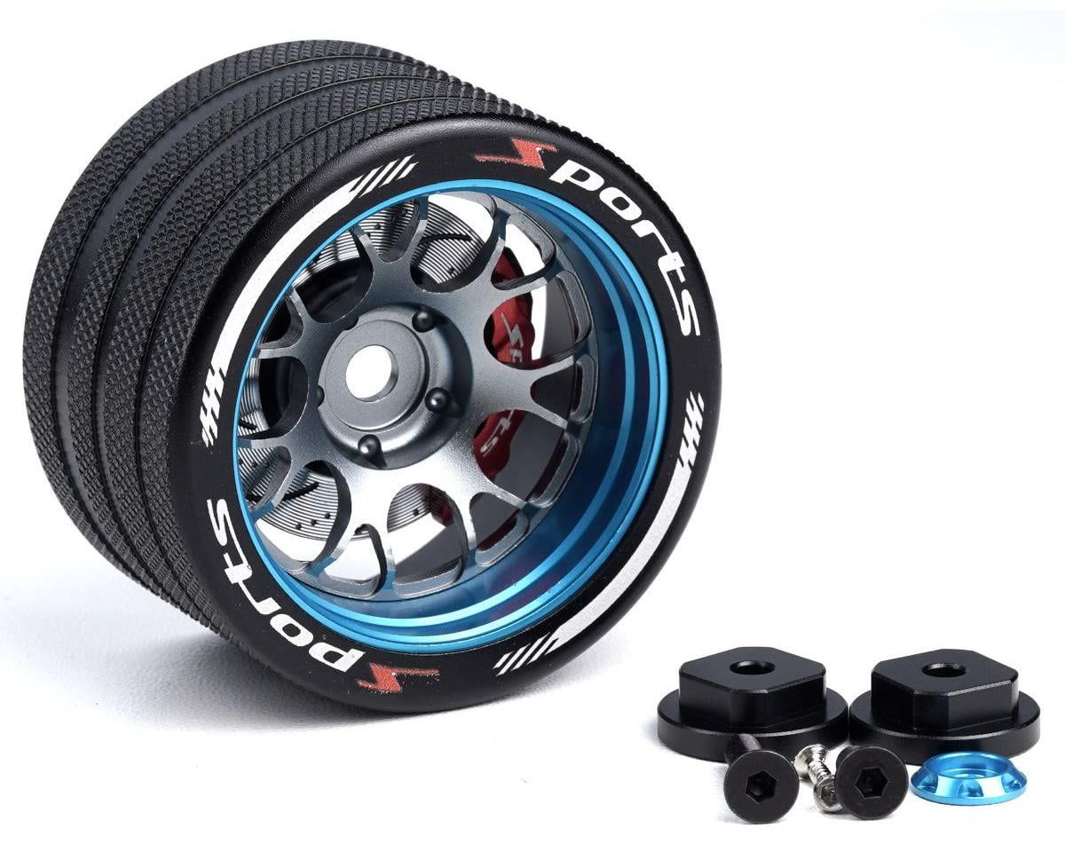 PHB6066Blue Powerhobby Aluminum Steering Wheel Blue Airtronics M12