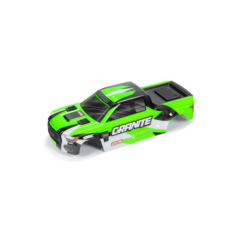ARRMA 1/18 Pre-Cut Painted Decaled Monster Truck Body, Green/Camo: GRANITE GROM