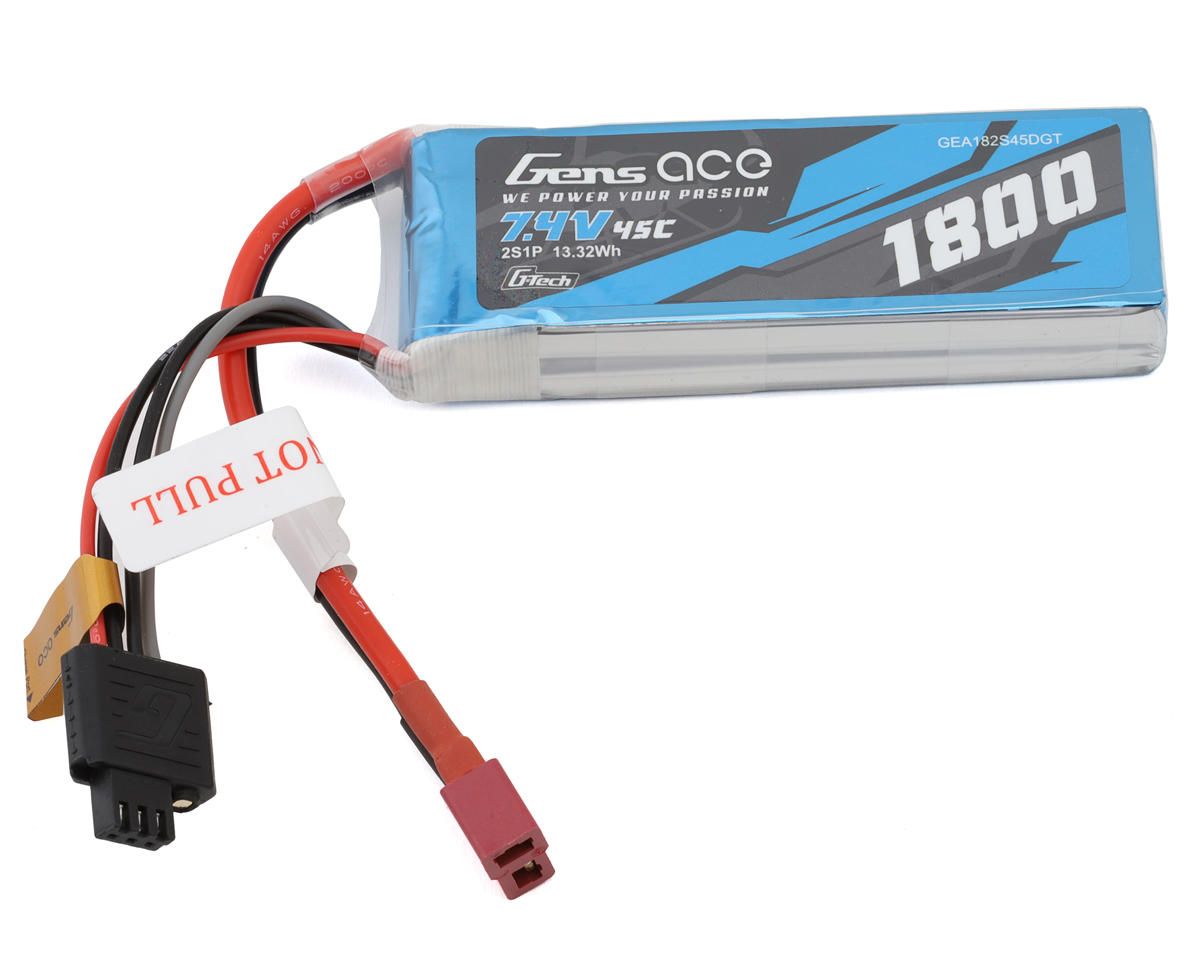 Gens Ace 1800mAh 2S 45C G-Tech Smart Lipo: Deans