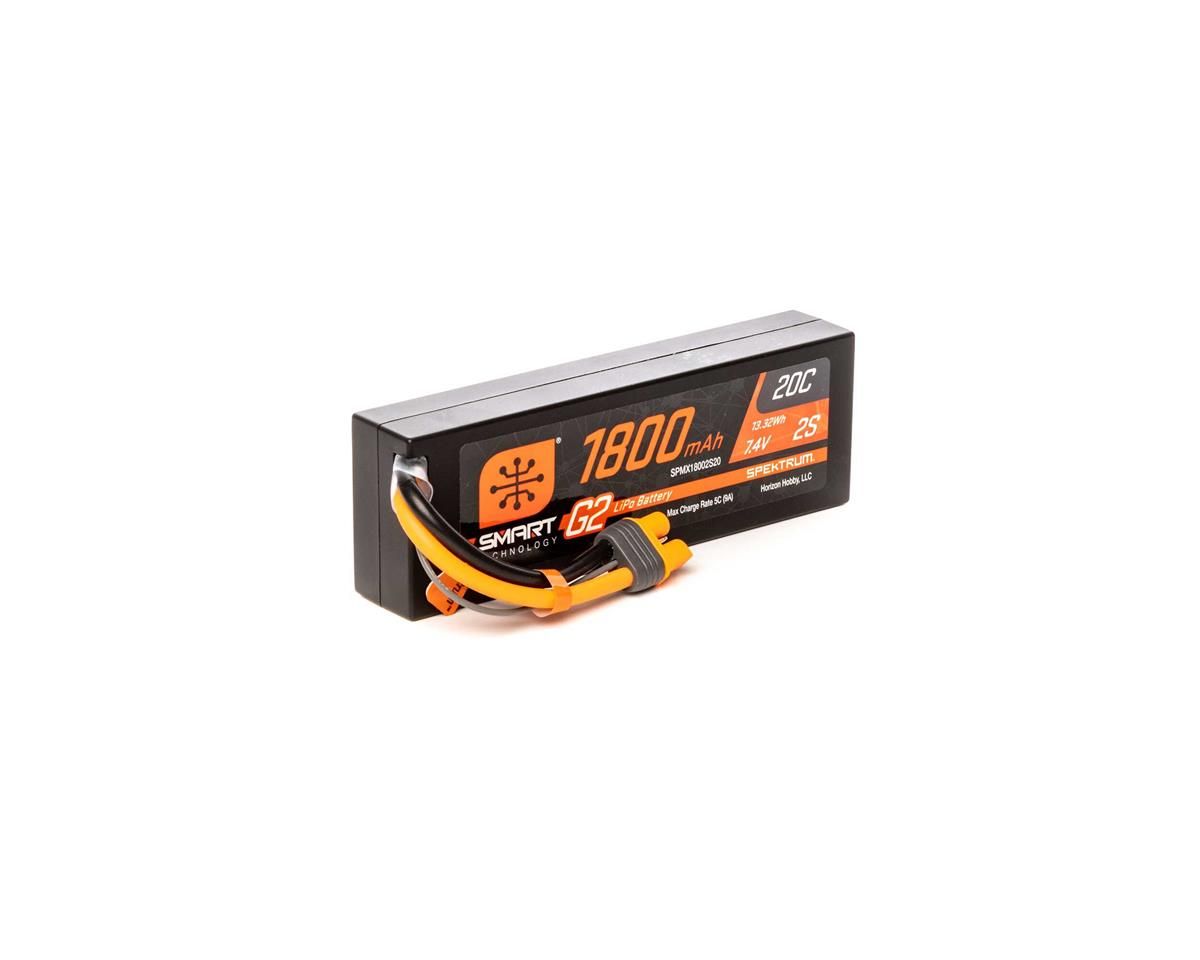 Spektrum 1800mAh 2S 7.4V Smart G2 LiPo 20C Hard Case; IC3
