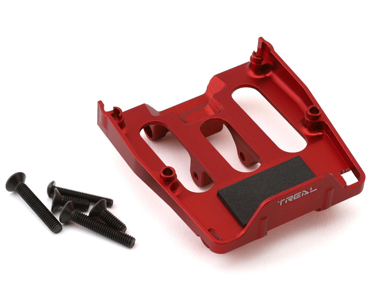X003YKKKK9 Treal Hobby Losi Promoto MX CNC Aluminum Battery Tray (Red)