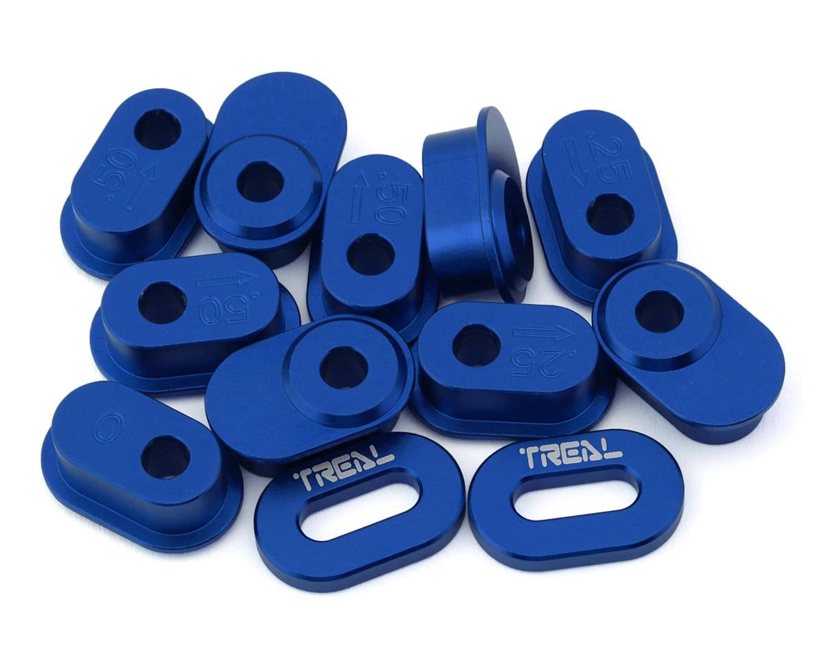 X003YGR0F1 Treal Hobby Losi Promoto MX CNC Aluminum Chain Tensioner Adjustment Insert Set (Blue)
