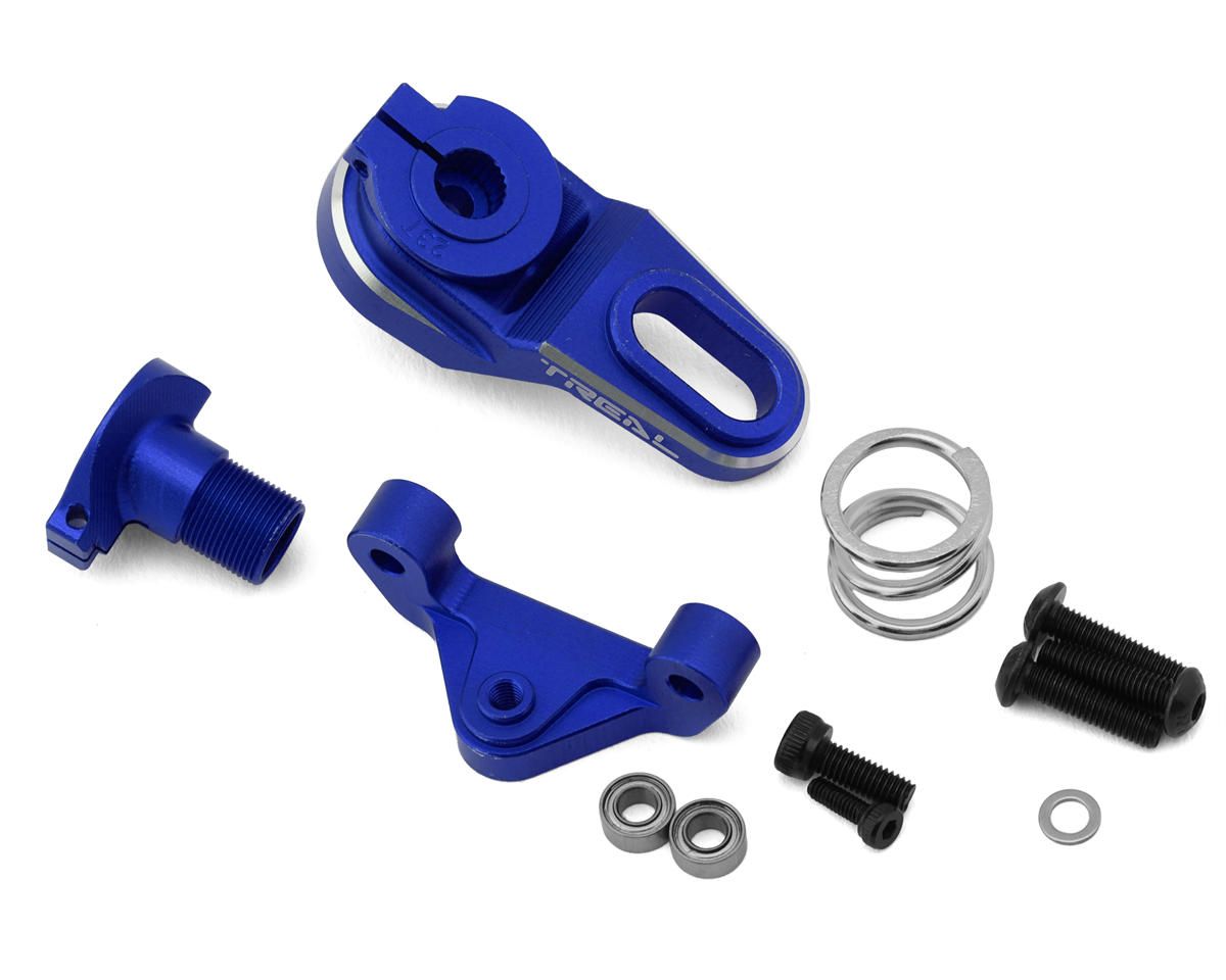 X003YM4P21 Treal Hobby Losi Promoto MX CNC Aluminum Servo Saver w/Spring (25T/23T) (Blue)