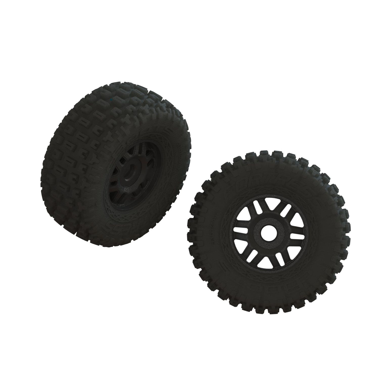 ARRMA dBoots FORTRESS LP Tire Set Glued Black (2)