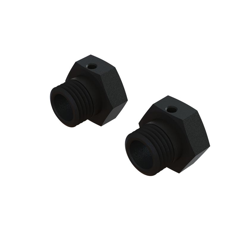ARRMA Aluminum Wheel Hex 17mm, 16.5mm Thick, Black (2)